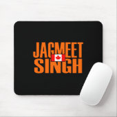 Jagmeet Singh Oranje Block Text Canadian Flag Muismat (Met muis)
