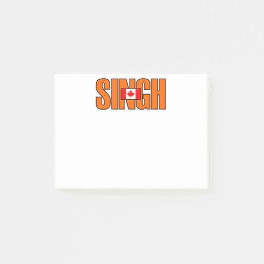 Jagmeet Singh Sinaasappel Vette Tekst Canadese Vla Post-it® Notes (Voorkant)