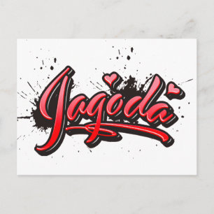 Jagoda Heart Splash Graffiti Postkarte Briefkaart