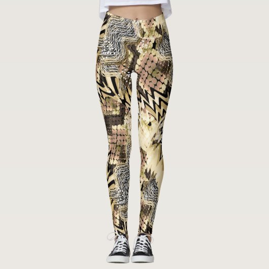 Jaguaire huid, slangen leggings (Voorkant)
