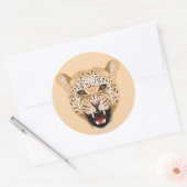 Jaguar. Afbeelding van wilde katten Ronde Sticker (Envelop)