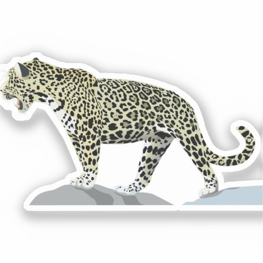 jaguar-animal-cat-wild-oerwoud sticker (Voorkant)