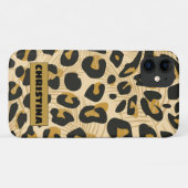 Jaguar Animal Print gepersonaliseerde naam Case-Mate iPhone Case (Achterkant (horizontaal))