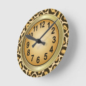 Jaguar Animal Print met Tan Ronde Klok (Hoek)