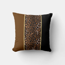 Jaguar Animal Print | Rich Deep Brown Kussen
