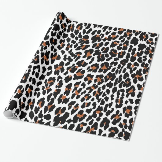 Jaguar Animal Print Wrapping Paper Cadeaupapier (Uitgerold)