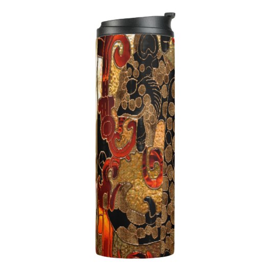Jaguar AZTEC 3D Folie Rood & Goud Thermosbeker (Gedraaid links)
