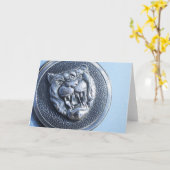 Jaguar badge greeting card kaart (Gele Bloem)