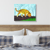 Jaguar Big Cat Art Canvas Afdruk (Insitu (Slaapkamer))