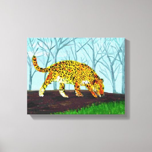 Jaguar Big Cat Art Canvas Afdruk (Voorkant)