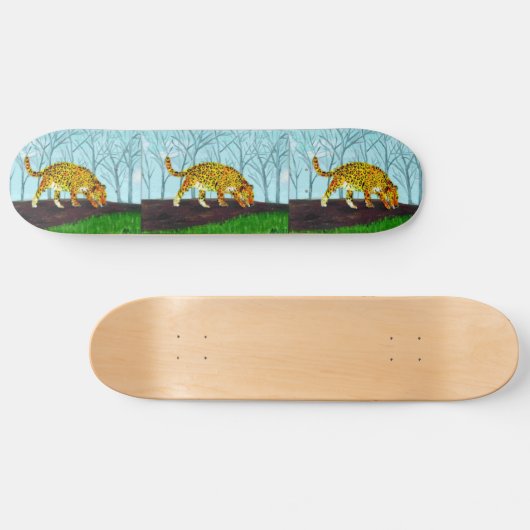 Jaguar Big Cat Art Persoonlijk Skateboard (Horizontaal)