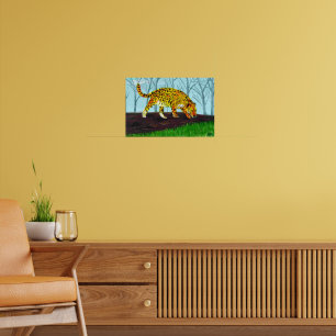 Jaguar Big Cat Wildlife Animal Art Poster