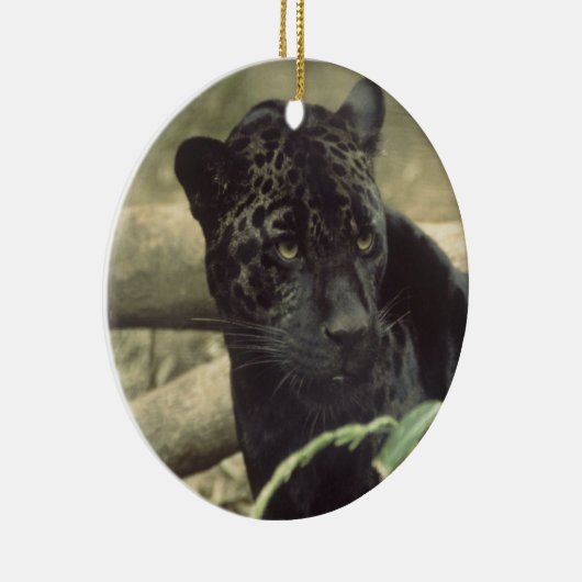 Jaguar Black Panther Art Keramisch Ornament (Rechts)