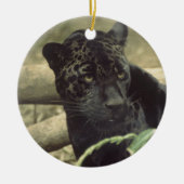 Jaguar Black Panther Art Keramisch Ornament (Voorkant)