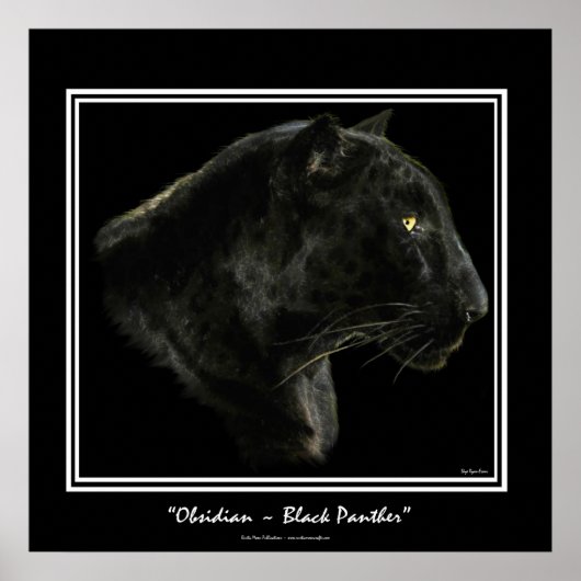 Jaguar, Black Panther Big Cat Art Print (Voorkant)