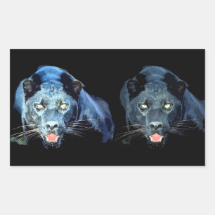 Jaguar - Black Panther Rechthoek Stickers