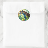 Jaguar Botanical Forest Oerwoud Ronde Sticker (Tas)