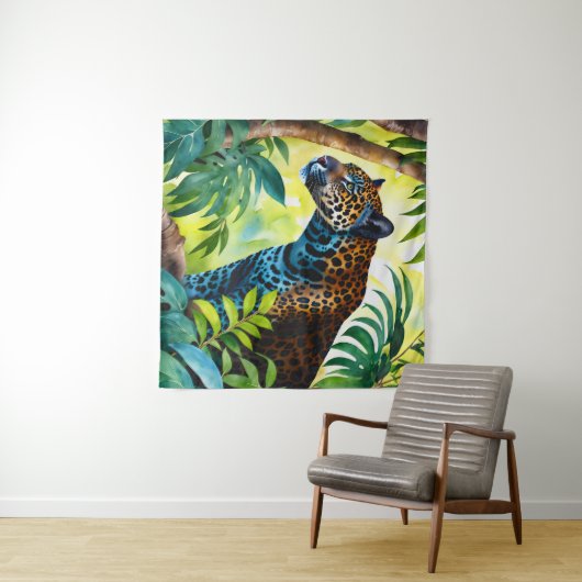 Jaguar Botanical Forest Oerwoud Wandkleed (In Situ (horizontaal))