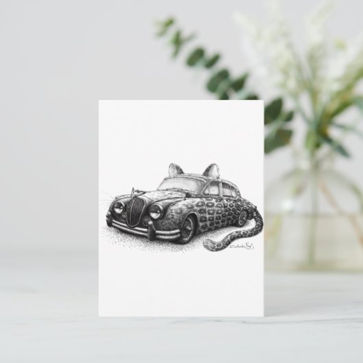 Jaguar Briefkaart (Staand voorkant)