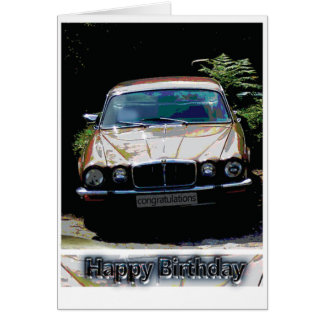 Jaguar car Birthday card