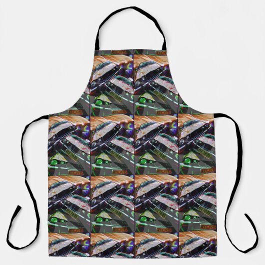 Jaguar cars All-Over Print Apron Schort (Voorkant)