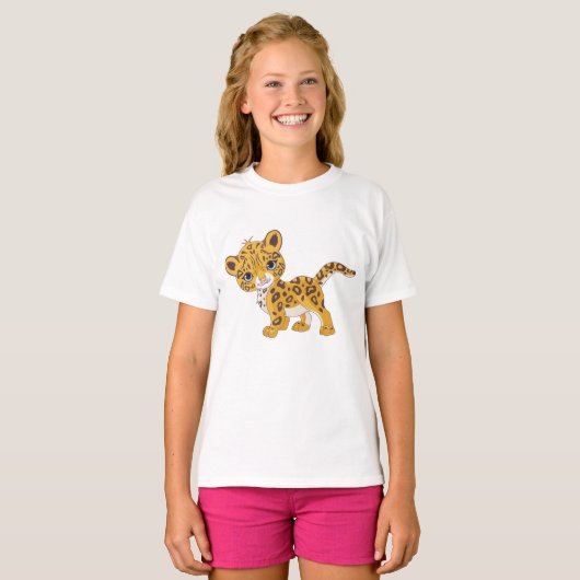 Jaguar Cub Meisjes T-shirt (Voorkant volledig)