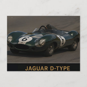 Jaguar D-Type Klassieke Britse Le Mans Racende Aut Briefkaart