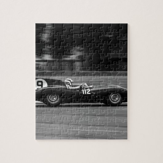 Jaguar D Type op vliegwielfestival Legpuzzel (Verticaal)