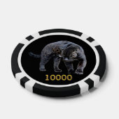Jaguar Diablo blk zwart goud 1K gestreepte poker c Poker Chips (Enkel)