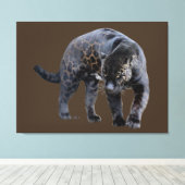 Jaguar Diablo bruin canvas print (Insitu (Houten vloer))