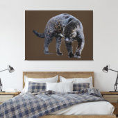Jaguar Diablo bruin canvas print (Insitu (Slaapkamer))