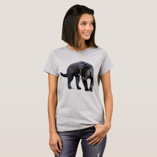 Jaguar Diablo dames staalgrijze T-shirt (Voorkant volledig)