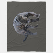Jaguar Diablo gray fleece blanket (Voorkant)