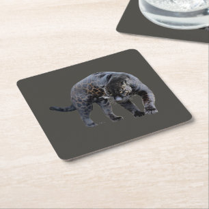 Jaguar Diablo grijze papieren onderzetters