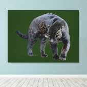 Jaguar Diablo groene canvas print (Insitu (Houten vloer))