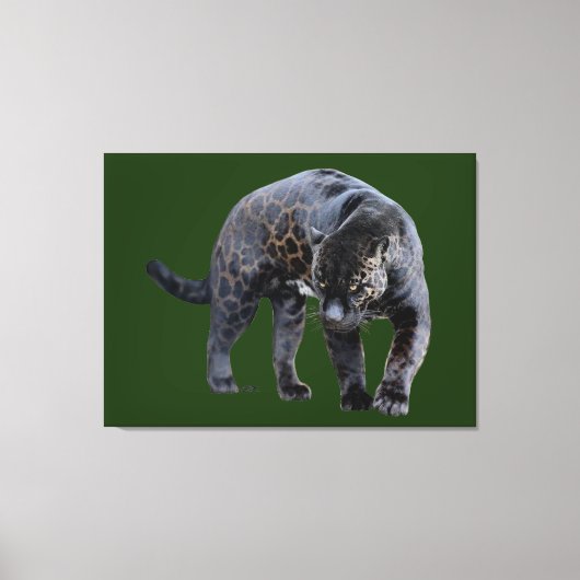 Jaguar Diablo groene canvas print (Voorkant)