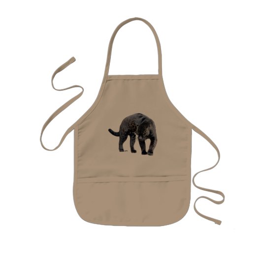 Jaguar Diablo kinder khaki chef apron Schort (Voorkant)