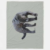 Jaguar Diablo light gray fleece blanket (Voorkant)