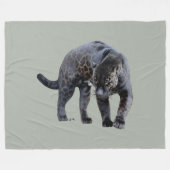 Jaguar Diablo light gray fleece blanket (Voorkant (Horizontaal))