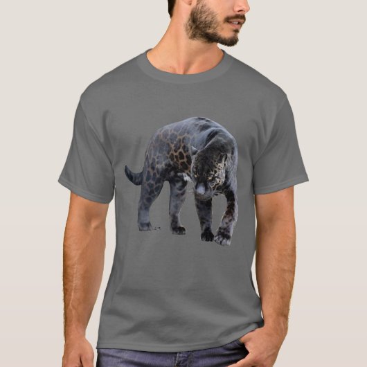 Jaguar Diablo mannen grijs T-shirt (Voorkant)