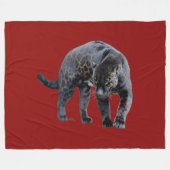 Jaguar Diablo red fleece blanket Deken (Voorkant (Horizontaal))
