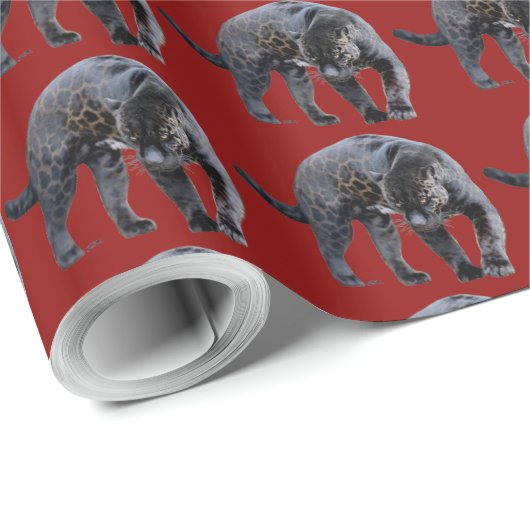 Jaguar Diablo red glossy wrapting paper Cadeaupapier (Rol Hoek)