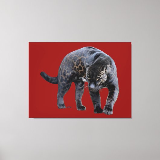 Jaguar Diablo rode canvas print (Voorkant)