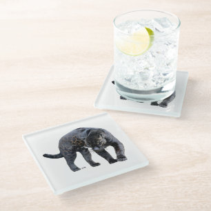 Jaguar Diablo white glass onderzetter