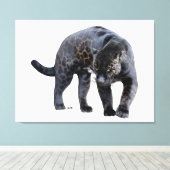 Jaguar Diablo wit canvas print (Insitu (Houten vloer))