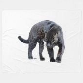 Jaguar Diablo witte fleece deken (Voorkant (Horizontaal))