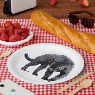 Jaguar Diablo witte grote papieren borden Papieren Bordje