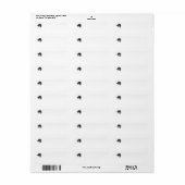 Jaguar Diablo witte retouradreslabels Etiket (Full Sheet)