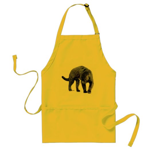 Jaguar Diablo yellow chef apron Standaard Schort (Voorkant)