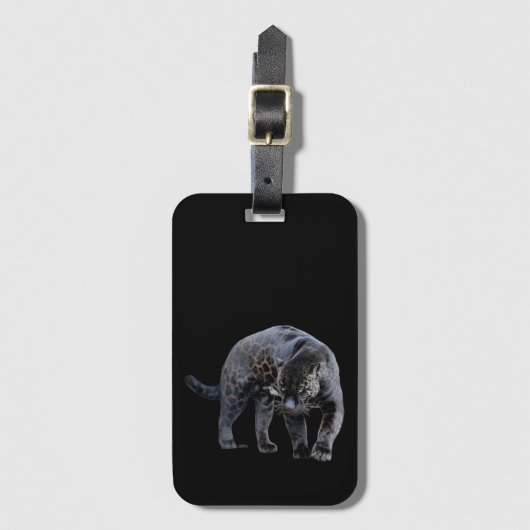 Jaguar Diablo zwart bagagelabel (Voorkant (verticaal))